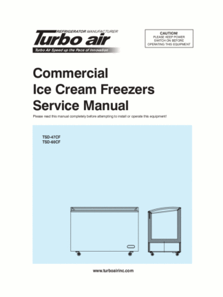 Turbo Air Refrigerator Service Manual Model 39