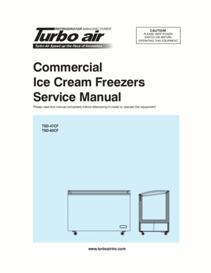 Turbo Air Refrigerator Service Manual Model 39