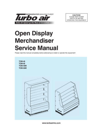 Turbo Air Refrigerator Service Manual Model 42