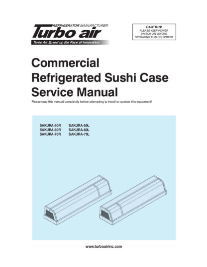 Turbo Air Refrigerator Service Manual Model 52