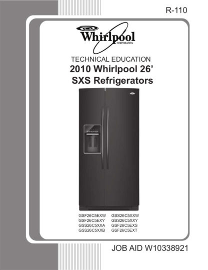 Whirlpool Air Refrigerator Service Manual Model 08