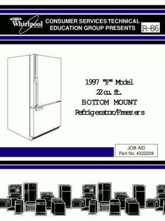 Whirlpool Air Refrigerator Service Manual Model 1