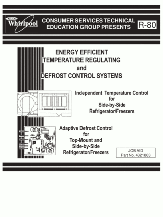 Whirlpool Air Refrigerator Service Manual Model 12