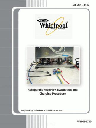 Whirlpool Air Refrigerator Service Manual Model 19