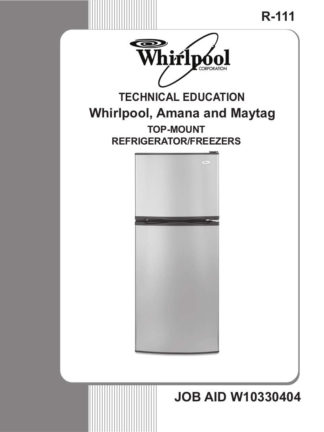 Whirlpool Air Refrigerator Service Manual Model 20