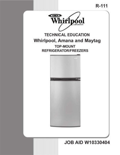 Whirlpool Air Refrigerator Service Manual Model 20