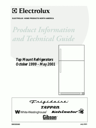 White-Westinghouse Air Refrigerator Service Manual Model 04