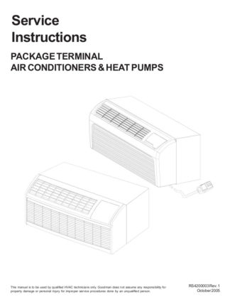 Amana Air Conditioner Service Manual 08