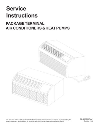 Amana Air Conditioner Service Manual 08