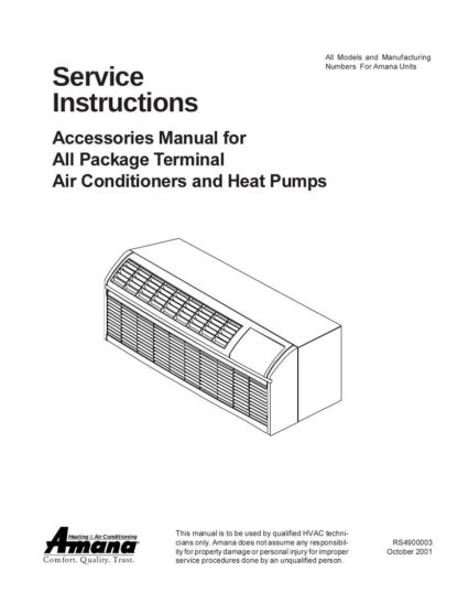 Amana Air Conditioner Service Manual 03