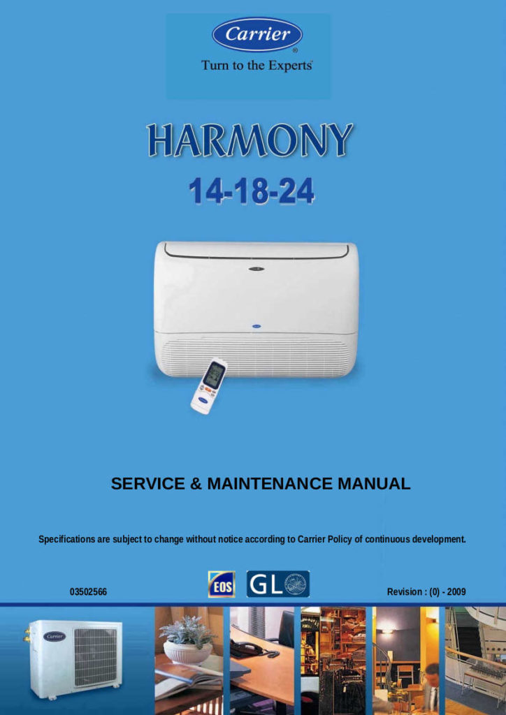 carrier-harmony-split-system-air-conditioner-service-manual