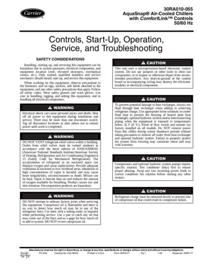 Carrier Air Conditioner Service Manual 19