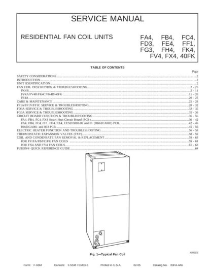 Carrier Air Conditioner Service Manual 20