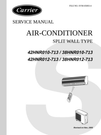 Carrier Air Conditioner Service Manuals 02