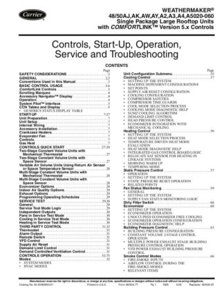 Carrier Air Conditioner Service Manuals 10