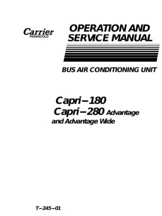 Carrier Bus Air Conditioner Service Manual 11