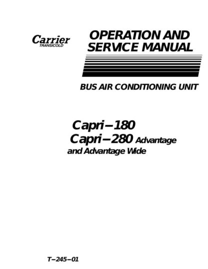 Carrier Bus Air Conditioner Service Manual 11