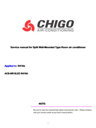 Chigo Air Conditioner Service Manual 03
