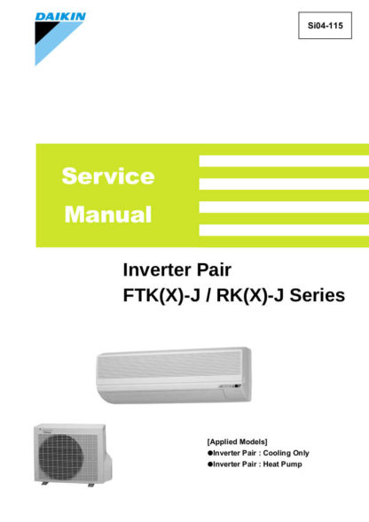 Daikin Air Conditioner Service Manual 33