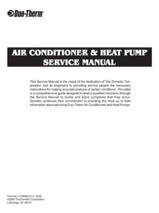 Duo-Therm Air Conditioner Service Manual 01