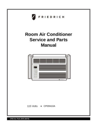 Friedrich Air Conditioner Service Manual 13