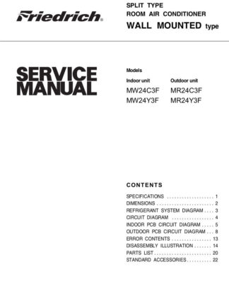 Friedrich Air Conditioner Service Manual 05