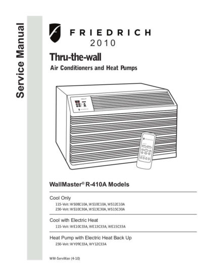 Friedrich Air Conditioner Service Manual 17