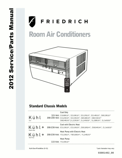 Friedrich Air Conditioner Service Manual 42