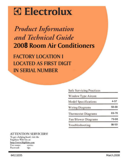 Frigidaire Air Conditioner Service Manual 02