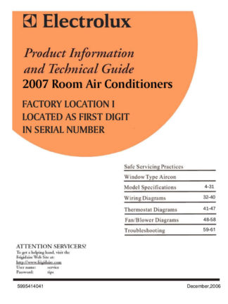 Frigidaire Air Conditioner Service Manual 03