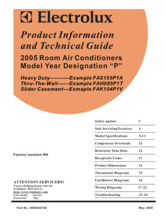 Frigidaire Air Conditioner Service Manual 04