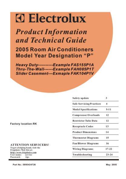Frigidaire Air Conditioner Service Manual 04