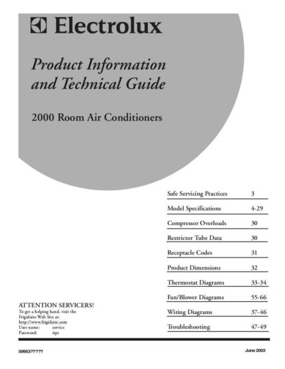 Frigidaire Air Conditioner Service Manual 08