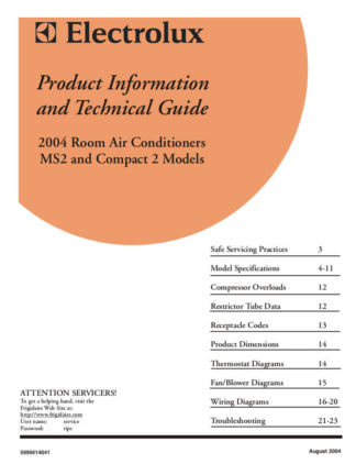 Frigidaire Air Conditioner Service Manual 09