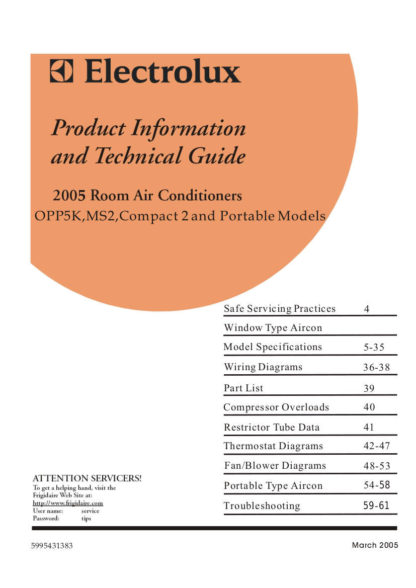 Frigidaire Air Conditioner Service Manual 10