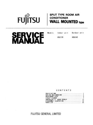 Fujitsu Air Conditioner Service Manual 09