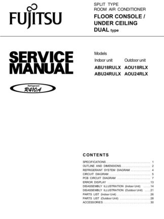 Fujitsu Air Conditioner Service Manual 11