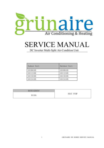 Grunaire Air Conditioner Service Manual 02
