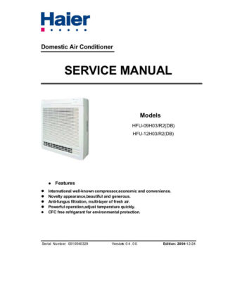 Haier Air Conditioner Service Manual 04