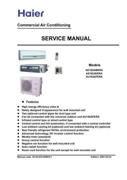 Haier Air Conditioner Service Manual 06
