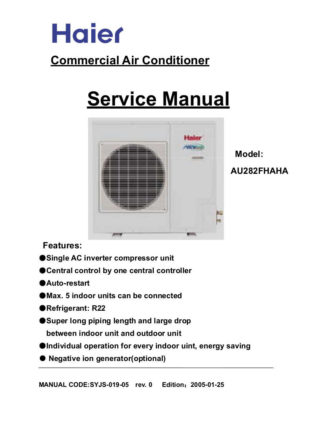 Haier Air Conditioner Service Manual 07