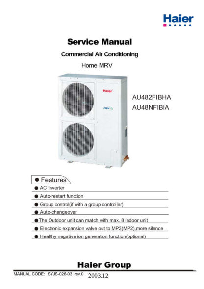 Haier Air Conditioner Service Manual 10