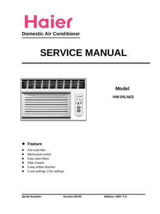 Haier Air Conditioner Service Manual 12