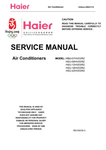 Haier Air Conditioner Service Manual 14