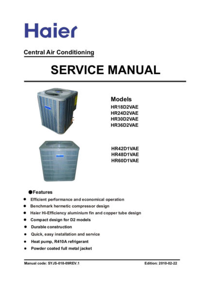 Haier Air Conditioner Service Manual 23