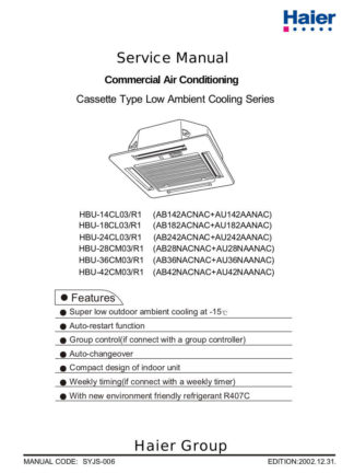 Haier Air Conditioner Service Manual 25