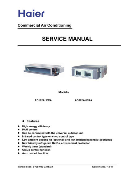 Haier Air Conditioner Service Manual 26