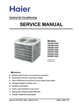 Haier Air Conditioner Service Manual 27