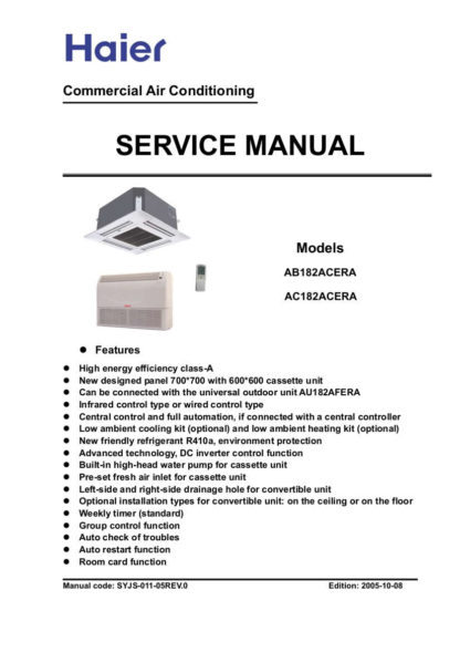 Haier Air Conditioner Service Manual 29