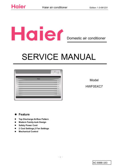 Haier Air Conditioner Service Manual 30